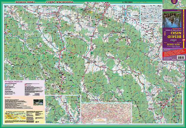 Beskid Niski - mapa na rewersie